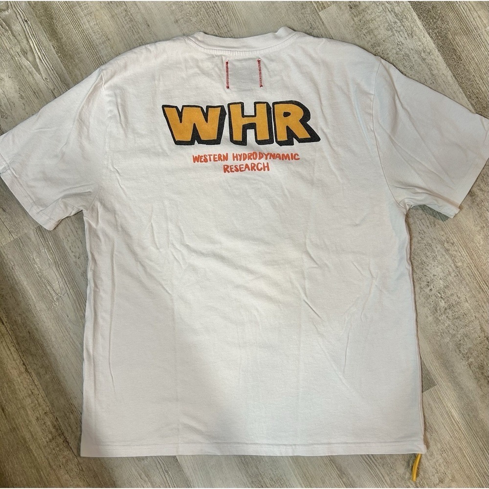 WHR Western Hydrodynamic Research Men's Short Sleeve Tee - White/Yellow